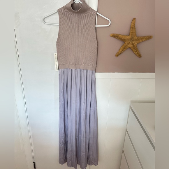 Anthropologie Twofer maxi dress in lilac, long light purple dress, small petite - Picture 17 of 17